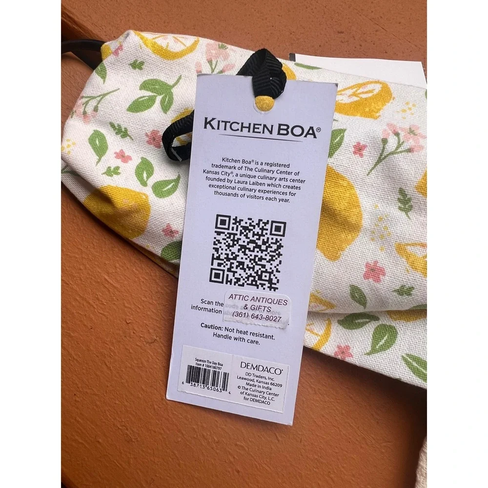 DEMDACO Squeeze The Day Lemon Kitchen Boa Cotton Waffle Knit Tea Towel 104180797